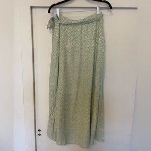 & Other Stories green floral wrap skirt